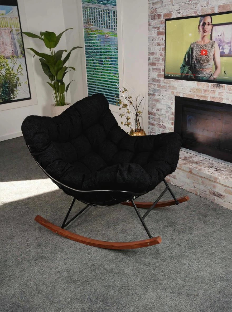 Oversized Upholstered Rocking Chair