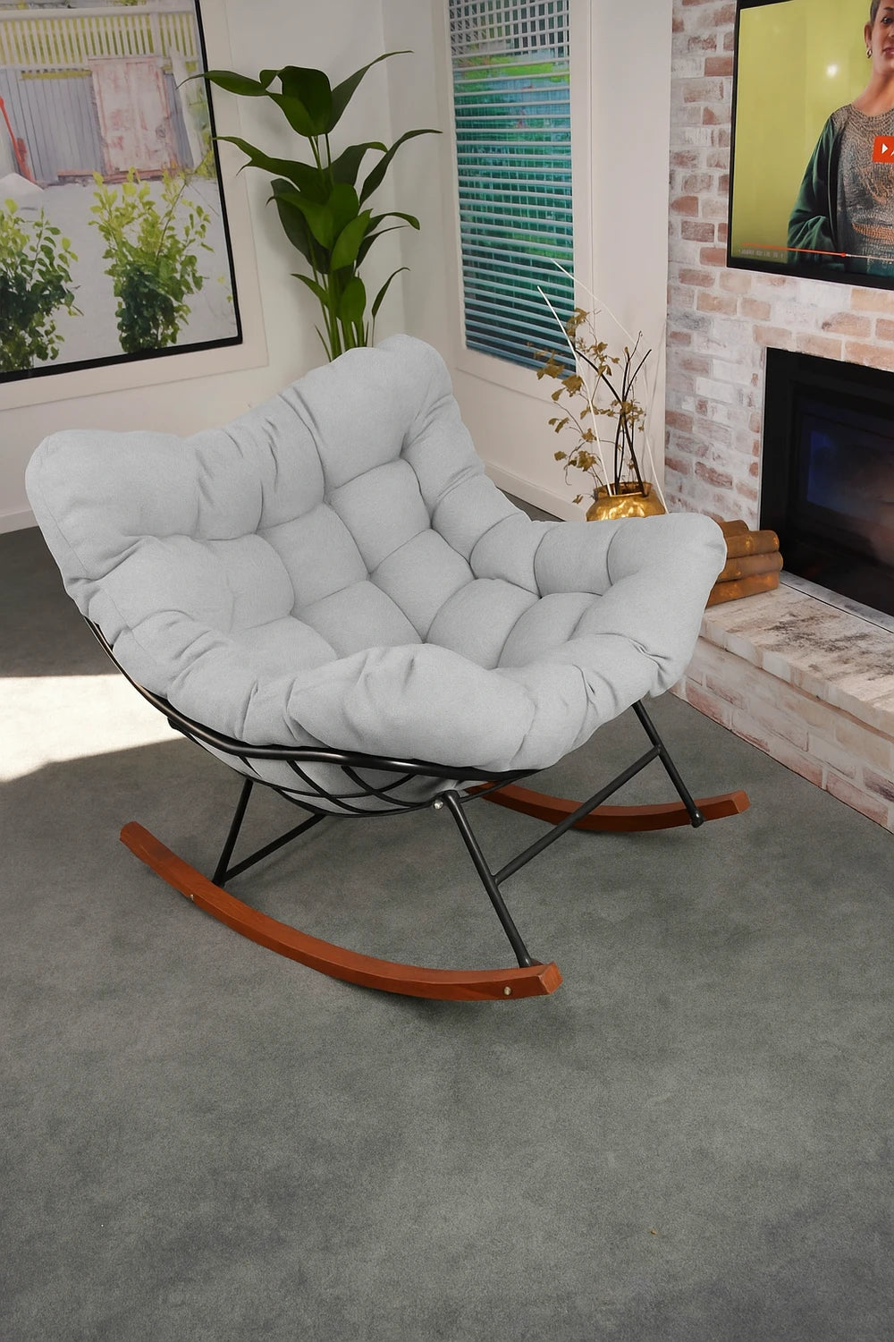Oversized Upholstered Rocking Chair