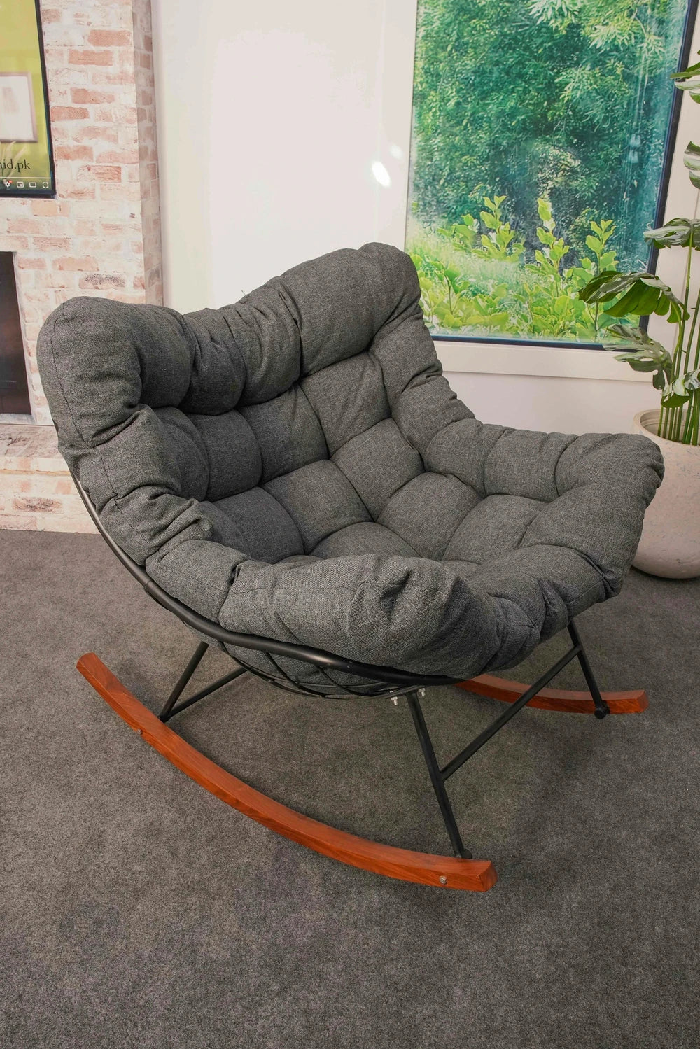 Oversized Upholstered Rocking Chair