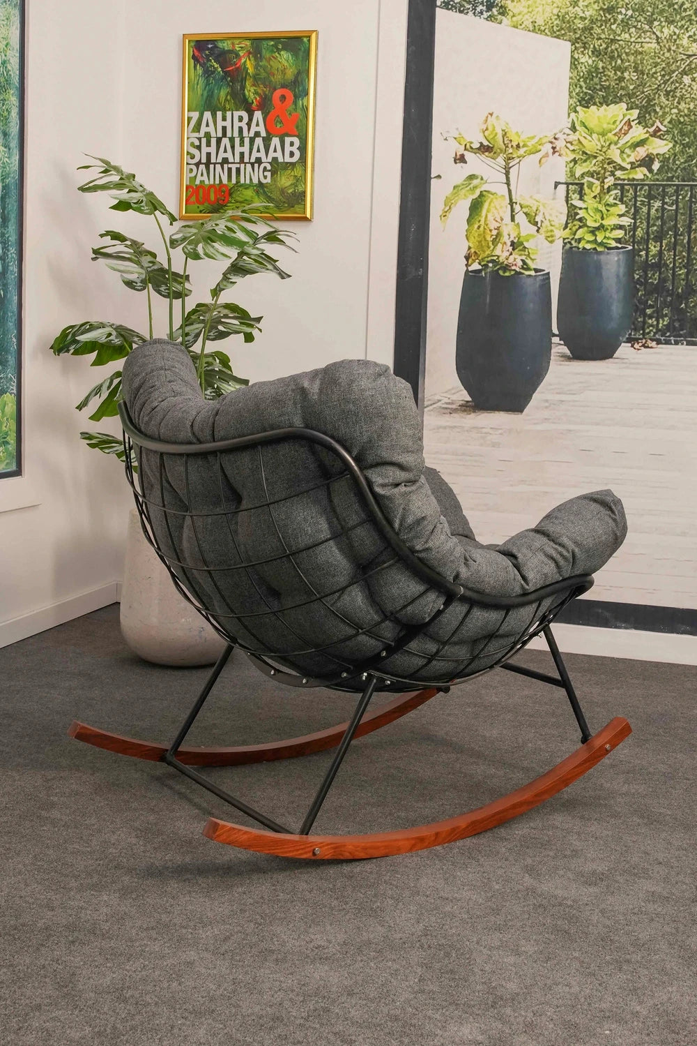 Oversized Upholstered Rocking Chair