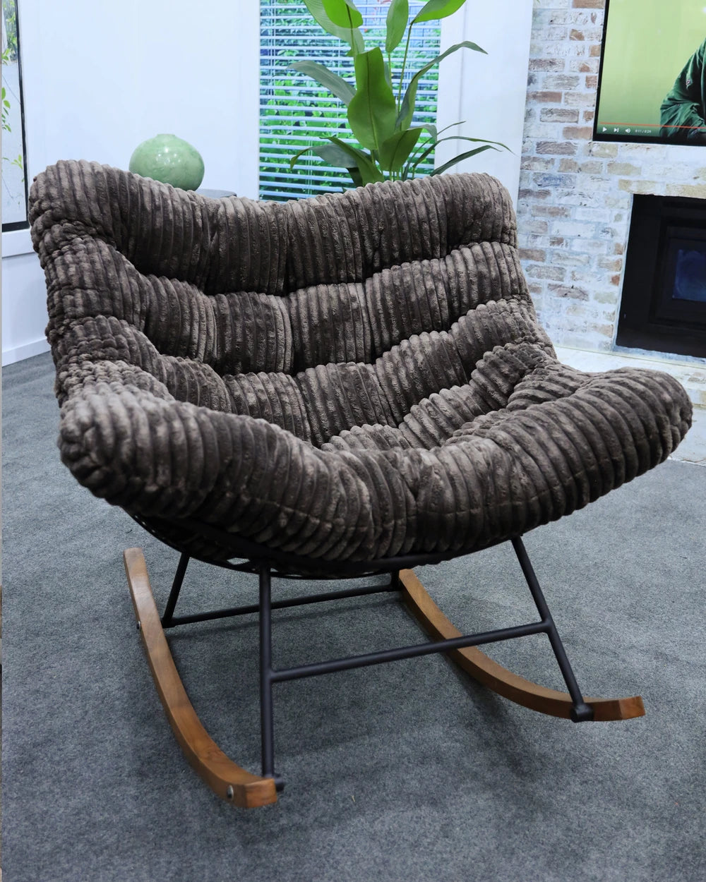 Oversized Upholstered Rocking Chair